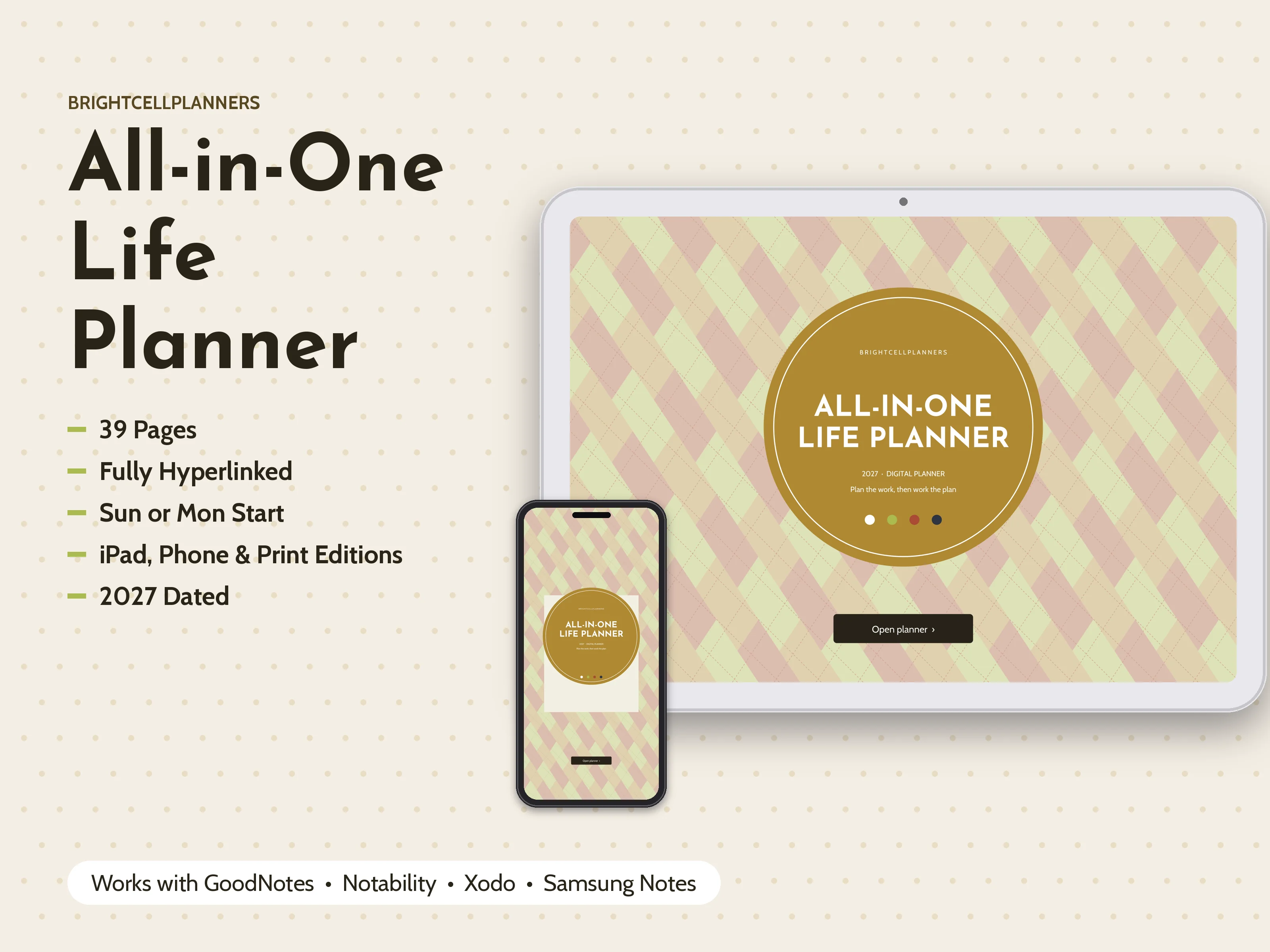 All-in-One Life Planner – Digital Planners by BrightCellPlanStudio