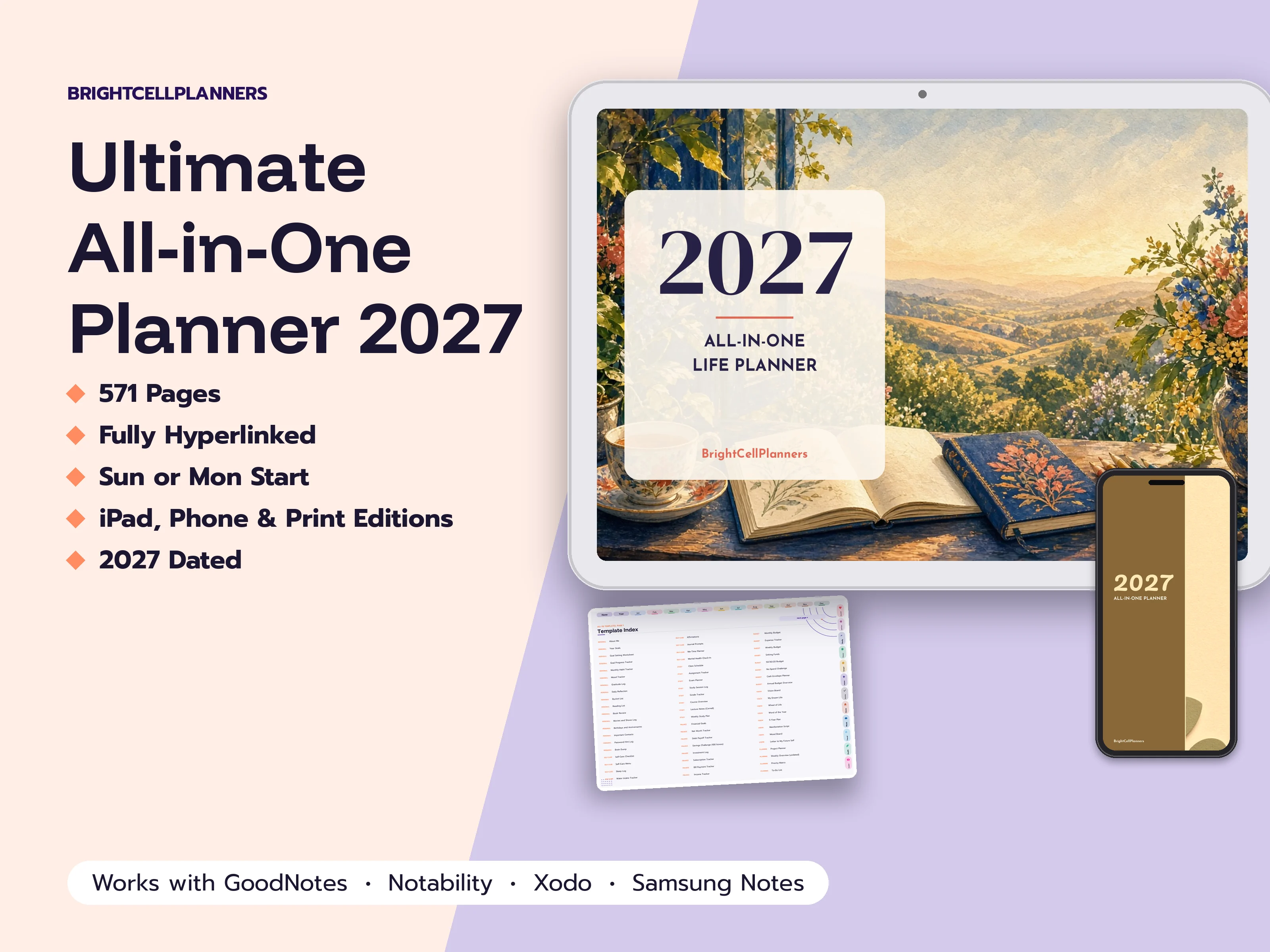 All-in-One Planner – Digital Planners by BrightCellPlanStudio